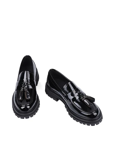 Женские туфли MIRATON из масляной кожи черные - фото 2 - Miraton