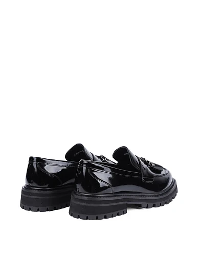 Женские туфли MIRATON из масляной кожи черные - фото 4 - Miraton