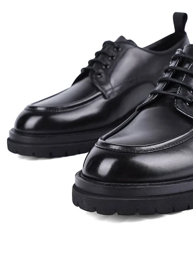 Женские туфли MIRATON кожаные черные - фото 5 - Miraton