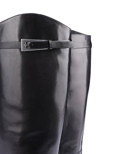 Женские сапоги Attizzare кожаные черные - фото 2 - Miraton