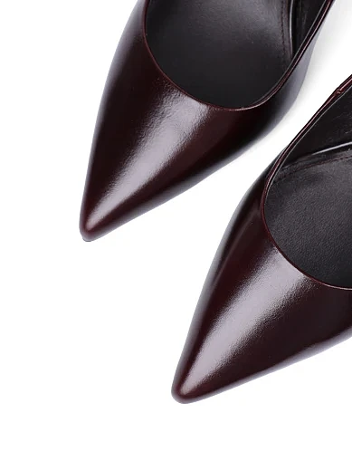 Жіночі туфлі MIRATON з масляної шкіри бордові(RY986-Y3) - фото 5 - Miraton