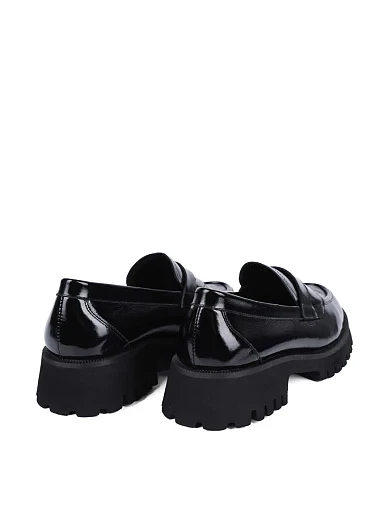 Женские туфли MIRATON из масляной кожи черные - фото 4 - Miraton