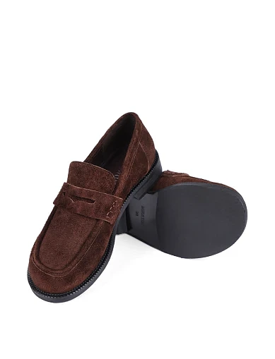 Жіночі туфлі MIRATON велюрові коричневі(SZ24033SK-90) - фото 2 - Miraton