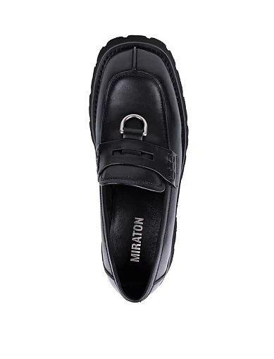 Жіночі туфлі MIRATON шкіряні чорні(YD2516-10) - фото 3 - Miraton