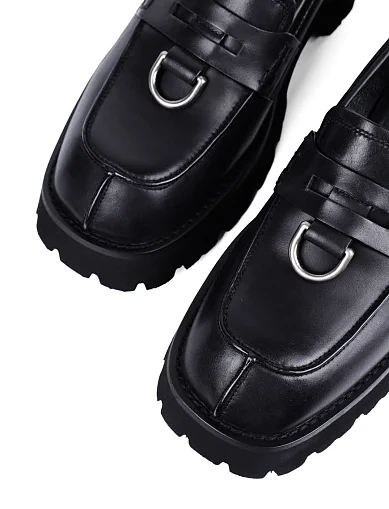 Жіночі туфлі MIRATON шкіряні чорні(YD2516-10) - фото 6 - Miraton