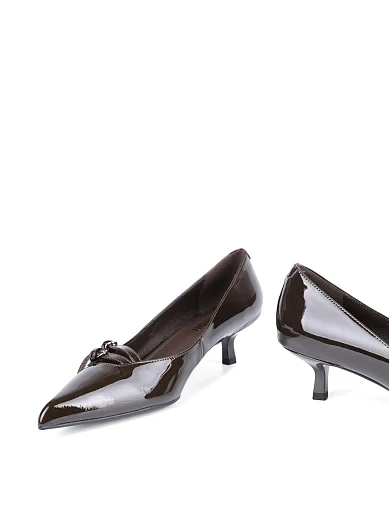 Жіночі туфлі MIRATON лакові зелені(YD2563-05) - фото 2 - Miraton