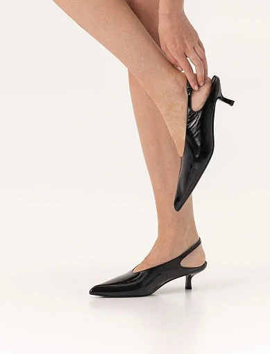 Женские туфли MIRATON кожаные черные - фото 1 - Miraton