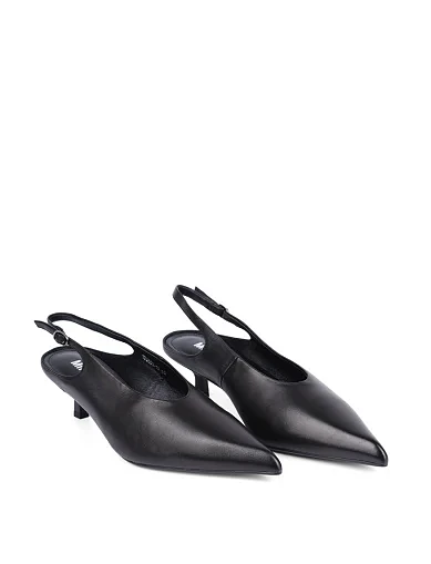 Женские туфли MIRATON кожаные черные - фото 4 - Miraton