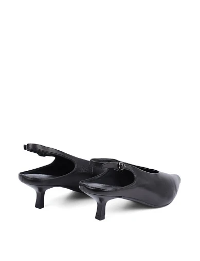 Женские туфли MIRATON кожаные черные - фото 5 - Miraton