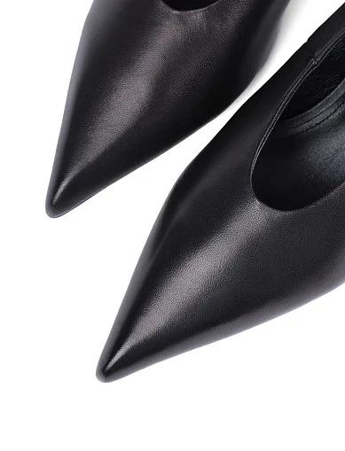 Женские туфли MIRATON кожаные черные - фото 6 - Miraton