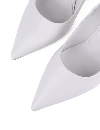 Женские туфли Mia May кожаные рисового цвета - фото 5 - Miraton