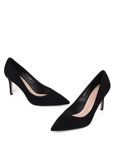 Женские туфли MiaMay велюровые черные - фото 2 - Miraton