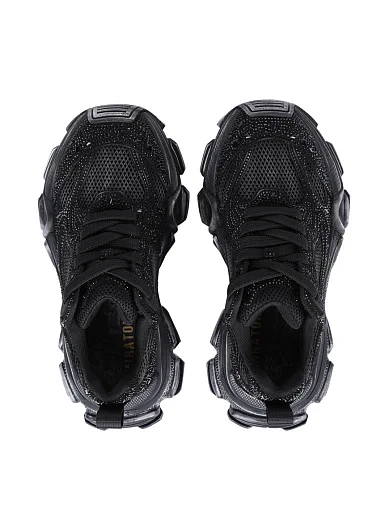 Женские кроссовки MIRATON велюровые черные - фото 2 - Miraton