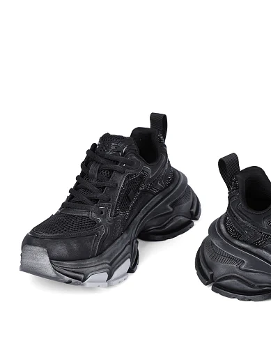 Жіночі кросівки MIRATON зі штучної шкіри чорні(XH2024-17-8M) - фото 2 - Miraton