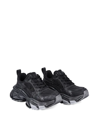 Жіночі кросівки MIRATON зі штучної шкіри чорні(XH2024-17-8M) - фото 3 - Miraton