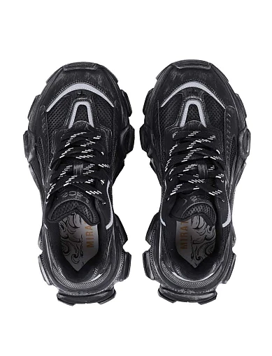 Жіночі кросівки MIRATON зі штучної шкіри чорні(XH231-12M) - фото 2 - Miraton