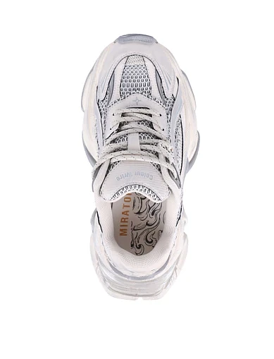 Женские кроссовки MIRATON из искусственной кожи белые - фото 2 - Miraton