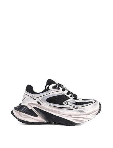 Женские кроссовки MIRATON из искусственной кожи черно-белые - фото 1 - Miraton