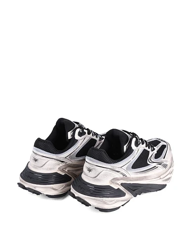 Женские кроссовки MIRATON из искусственной кожи черно-белые - фото 4 - Miraton