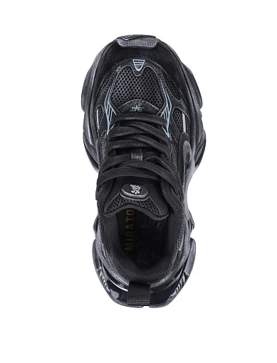 Жіночі кросівки MIRATON велюрові чорні(XH620-10M) - фото 2 - Miraton