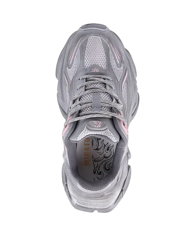 Женские кроссовки MIRATON из искусственной кожи серые - фото 2 - Miraton