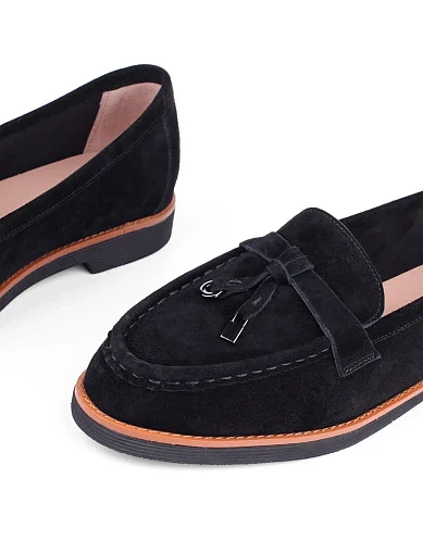 Жіночі сліпери Attizzare велюрові чорні(125-3 FW25-26) - фото 4 - Miraton