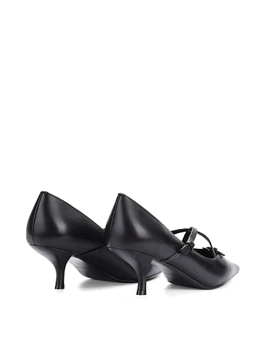 Женские туфли MIRATON кожаные черные - фото 4 - Miraton