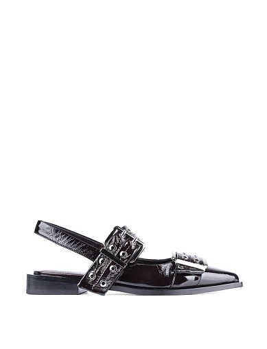 Женские балетки MIRATON кожаные бордовые - фото 2 - Miraton