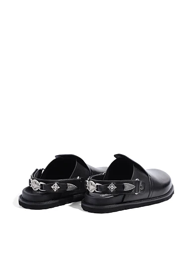 Женские слиперы MIRATON кожаные черные - фото 5 - Miraton