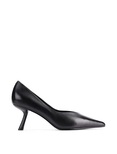 Женские туфли лодочки MIRATON кожаные черные - фото 1 - Miraton