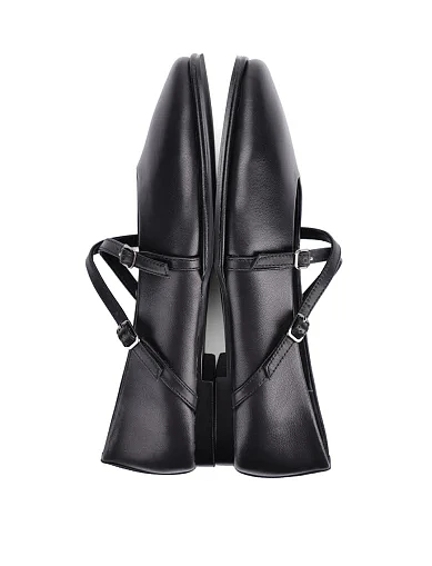 Женские балетки MIRATON кожаные черные - фото 2 - Miraton