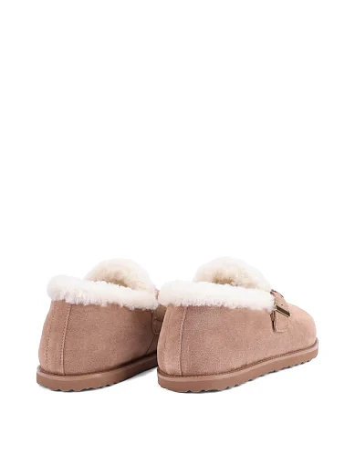 Женские слиперы MIRATON велюровые бежевые - фото 4 - Miraton