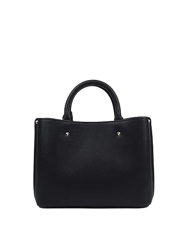 Женская сумка тоут из экокожи черная - фото 3 - Miraton