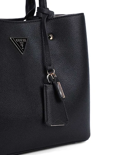 Женская сумка тоут из экокожи черная - фото 4 - Miraton