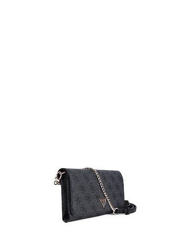 Женская сумка кросс-боди Guess из экокожи серая - фото 2 - Miraton