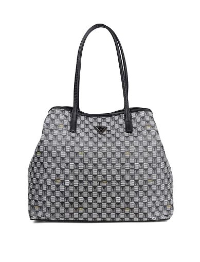 Женская сумка 2 в 1 Guess из экокожи черная - фото 1 - Miraton