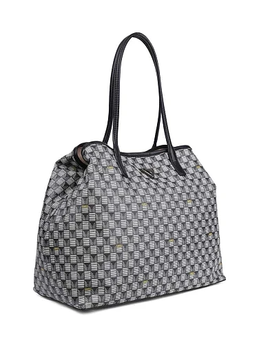 Женская сумка 2 в 1 Guess из экокожи черная - фото 2 - Miraton