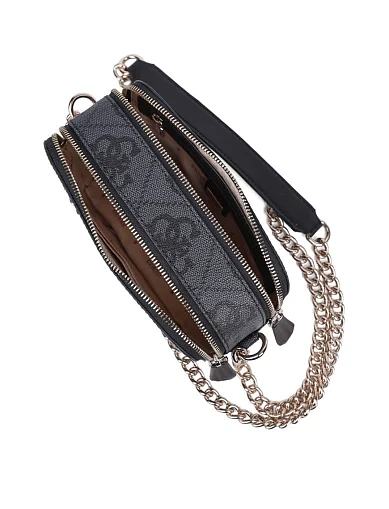 Женская сумка кросс-боди из экокожи серая - фото 5 - Miraton