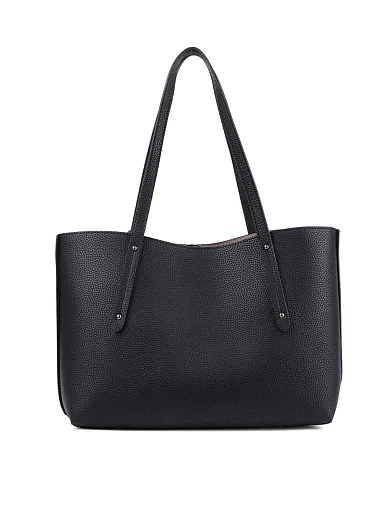 Женская сумка 2 в 1 Guess из экокожи черная - фото 3 - Miraton