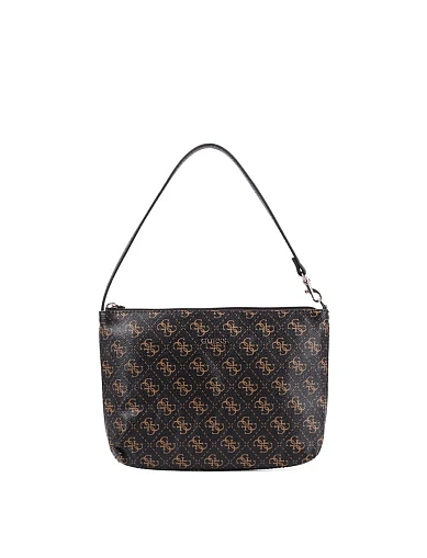 Женская сумка 2 в 1 Guess из экокожи коричневая - фото 8 - Miraton