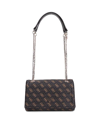 Женская сумка кросс-боди Guess из экокожи коричневая - фото 1 - Miraton