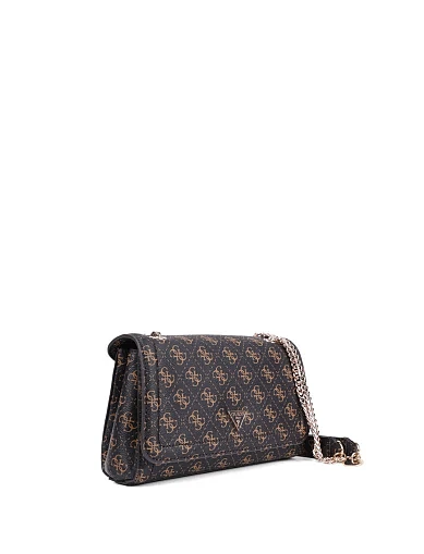 Женская сумка кросс-боди Guess из экокожи коричневая - фото 3 - Miraton