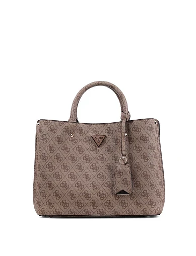 Женская сумка тоут Guess из экокожи бежевая - фото 1 - Miraton