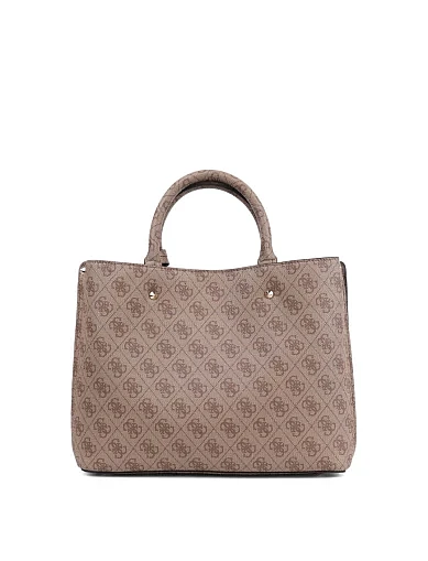 Женская сумка тоут Guess из экокожи бежевая - фото 3 - Miraton