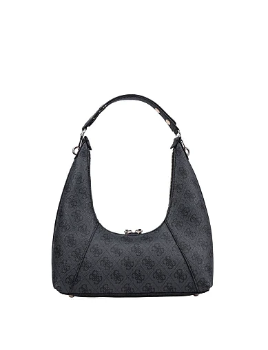 Жіноча сумка хобо Guess з екошкіри сіра(HWSG73 34170) - фото 3 - Miraton