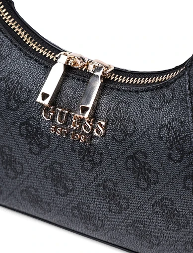 Жіноча сумка хобо Guess з екошкіри сіра(HWSG73 34170) - фото 4 - Miraton