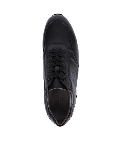 Мужские кроссовки MIRATON кожаные черные - фото 2 - Miraton