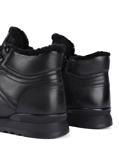 Мужские ботинки кожаные черные - фото 5 - Miraton