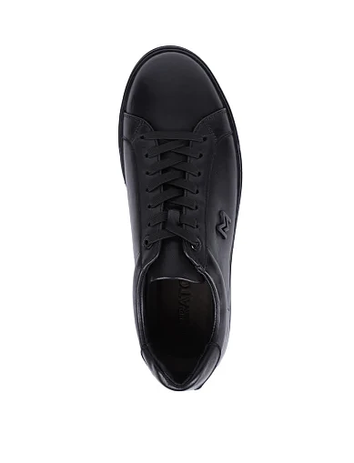 Мужские кеды MIRATON кожаные черные - фото 2 - Miraton