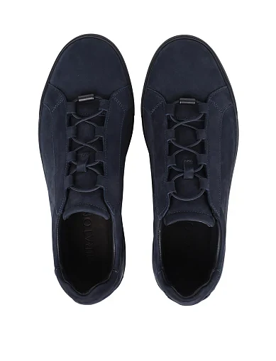 Мужские кеды MIRATON из нубука синие - фото 5 - Miraton